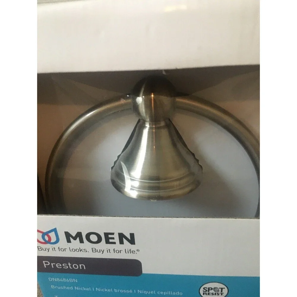 Moen Preston Towel Ring Holder Brushed Nickel Spot Resistant